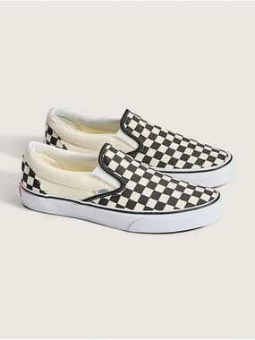 Vans Checkerboard Slip-On in Black & Cream Canvas
